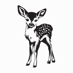 Lovely Baby Deer Vector Design isolated on white background