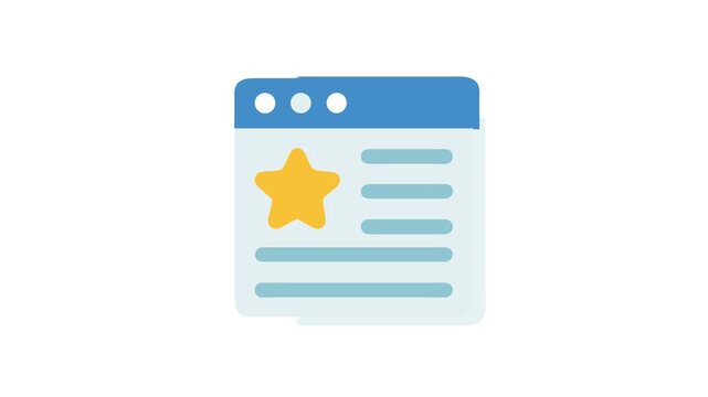 Simple flat website icon featuring favorite marked star