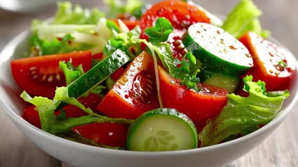 salad with tomatoes and cucumbers - Powered by Adobe
