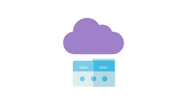 Cloud server data information icon for website and app