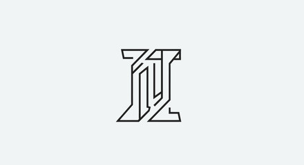 Striking monogram creation showcasing overlapping letterforms with geometric precision and a
