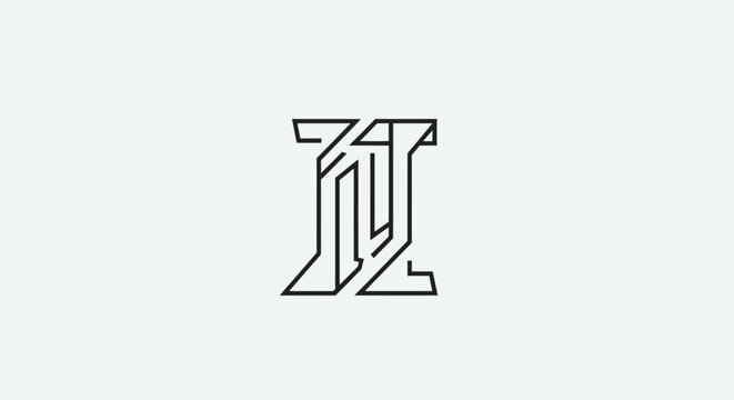 Striking monogram creation showcasing overlapping letterforms with geometric precision and a