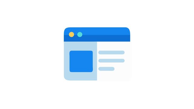 Simple Browser Window Interface in Flat Design Style