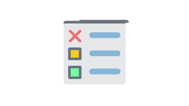 Form with unchecked boxes and filled text line spaces