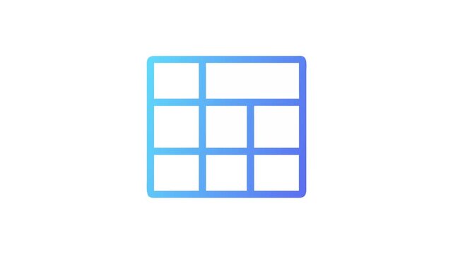 Gradient grid icon illustration on White Background for data