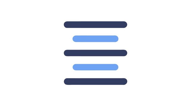 Text alignment icon with centered horizontal lines and spacing