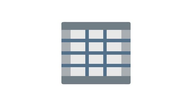 Clean table graphic with blue grid lines over white