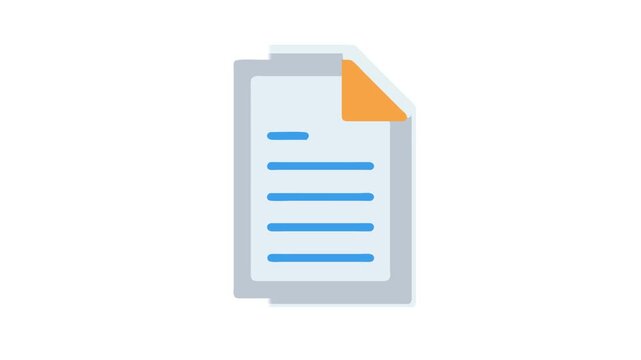 Document page icon displaying text and corner fold design
