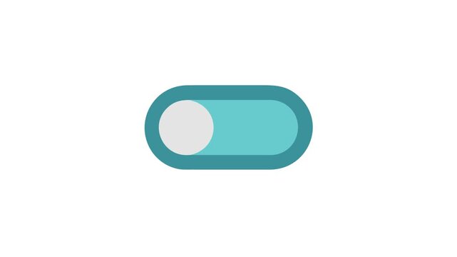 Toggle switch illustration with blue and white colors