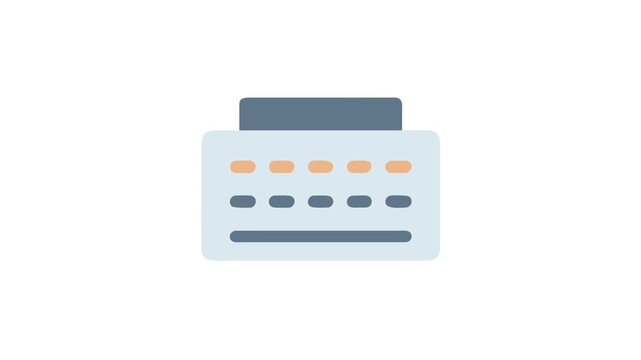 Flat design icon of a calendar schedule organizer template