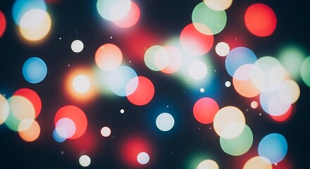 Abstract Bokeh Background with Colorful Circular Light Effect for Festive Season