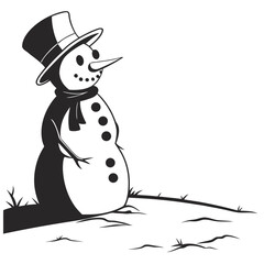 snowman with broom