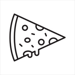 Pizza icon vector white background, isolated illustration vector template