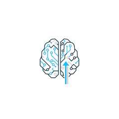 Digital brain circuit represents artificial intelligence and knowledge processing innovation