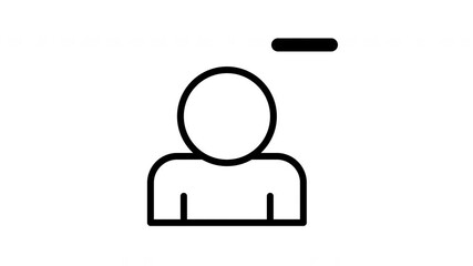 animated user profile removal, ideal for web and app interfaces.
