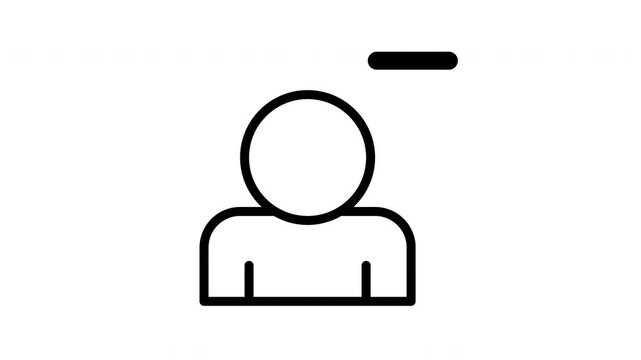 animated user profile removal, ideal for web and app interfaces.