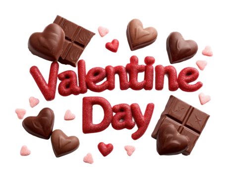 Celebrate valentine’s day with sweet treats and heartfelt gifts isolated on transparent background