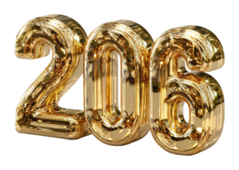 Celebratory event number 206 setup graphic design bright isolated on transparent background