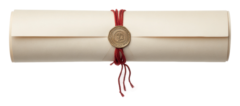 Graduation ceremony diploma presentation university campus isolated on transparent background