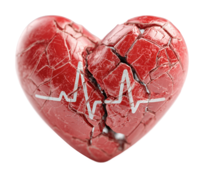 Healing broken hearts emotional recovery journey digital abstract isolated on transparent background