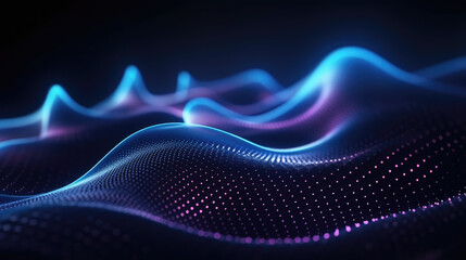 Abstract Neon Flow – Global Connection and Computing