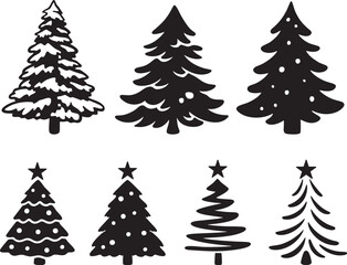 Christmas Tree On White Background