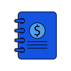 Bookkeeping icon outline editable stroke line drawing eps.