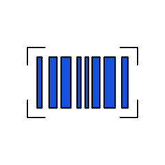 Barcode icon outline editable stroke line drawing eps.