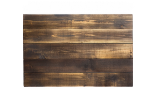 Rustic wooden planks texture background, dark brown wood grain surface, timber wall panel, woodwork material isolated on transparent background