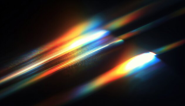 Enhanced Visuals: Blurred Refraction Lighture Overlay Effect With Holographic Rainbow Elements. Stunning And Unique Visuals In One!