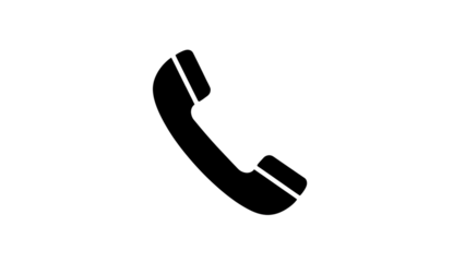 Black Corded Telephone Receiver Vintage Style Retro Home Decor