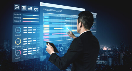 Smart project management dashboard visualizes timelines, monitors progress, and enhances workflow coordination to improve project efficiency, organization, and overall productivity. Parse