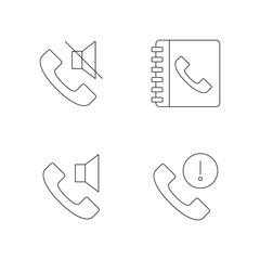 Contact Speaker Alert Receiver Line Icons