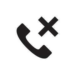 Hang Up Terminated Phone Call Solid Symbol
