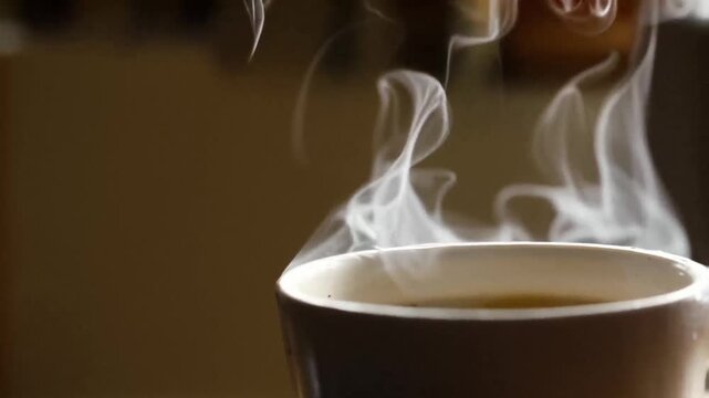 Throat lozenges near cup on wooden table in warm light