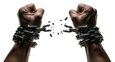 Breaking Chains Representing Freedom and Liberation