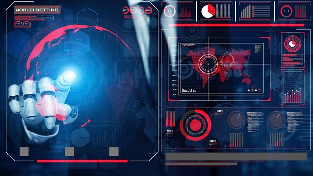 AI-powered global network interface enabling real-time data interaction, virtual assistant support, and artificial intelligence-driven internet communication insights. Thunk - Powered by Adobe