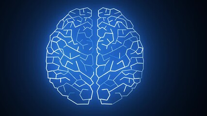 A dark human brain vector illustration designed as an electronic circuit concept icon art symbolizing science and idea - Powered by Adobe