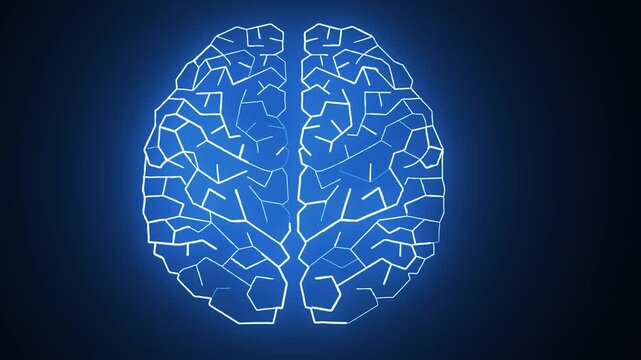 A dark human brain vector illustration designed as an electronic circuit concept icon art symbolizing science and idea - Powered by Adobe