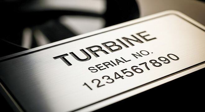 Turbine Serial Number Plate