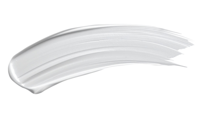 textured abstract white color paint stroke isolated on transparent background, png