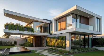Modern Luxury Tropical Villa With Green Walls And Infinity Pool