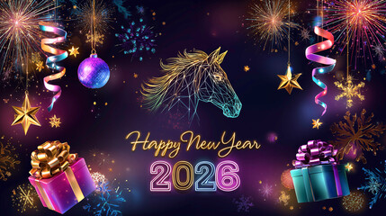 new year background with fireworks