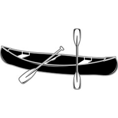 Classic canoe and paddles ready for serene water adventures and outdoor exploration