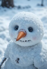 snowman in snow