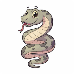 Snake Twisting Playfully with Raised Head