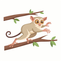 Tarsier Leaping Between Branches