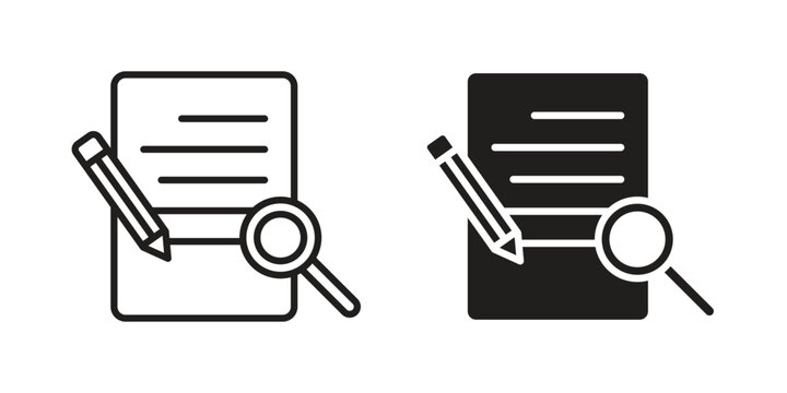 Defining icon illustration, thin line vector, web design sign,