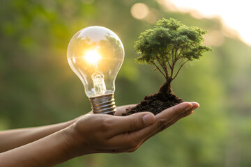 Palm up with luminous bulb terrarium and sun star