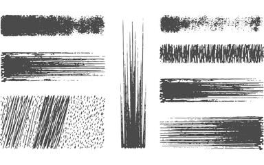 hand drawn line hatch texture background set